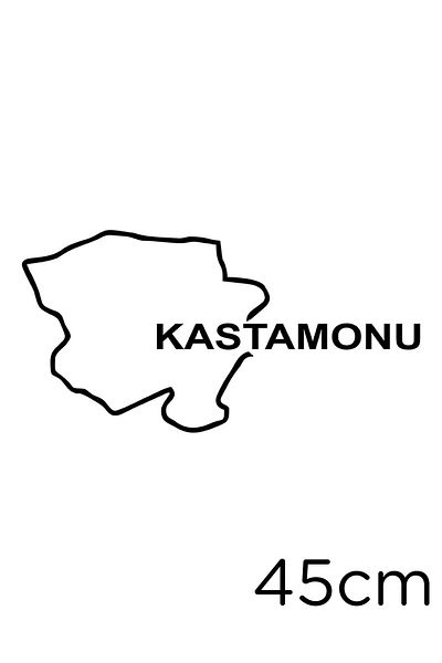 MIGNATIS Lipire autocolant cu scris Hartă și Kastamonu 45cm - Negru