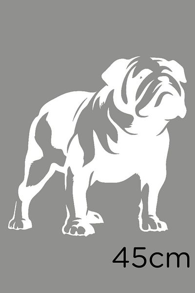 MIGNATIS Autocolant Bulldog Dog Paste 45cm - Alb
