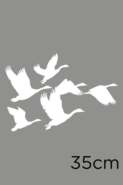 New Jargon Autocolant Paste Storks Flying in Flock 35cm - Alb