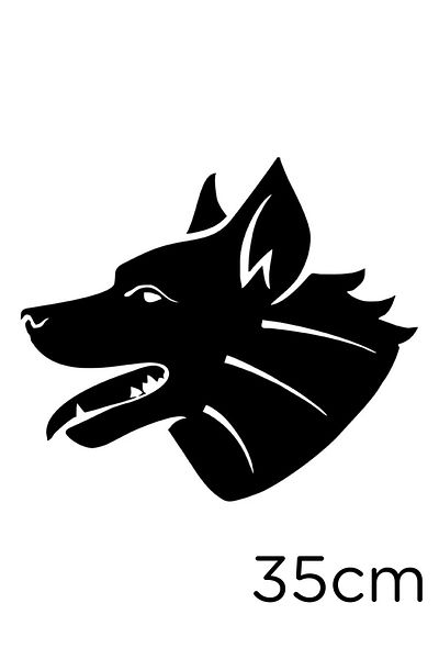 New Jargon Autocolant Noble Dog cu limba în afară 35cm - Negru