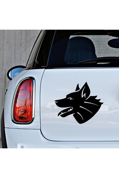 New Jargon Autocolant Noble Dog cu limba în afară 35cm - Negru