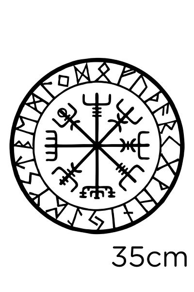 New Jargon Autocolant negru Shaman Compass Starry Vehicle - 35cm