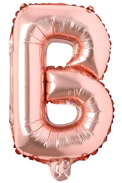 DMS DEKOR بالون حرف B فويل ذهبي وردي 80 سم