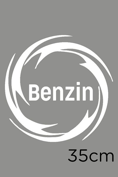 New Jargon Autocolant pentru capacul rezervorului de benzină, 35cm - Alb