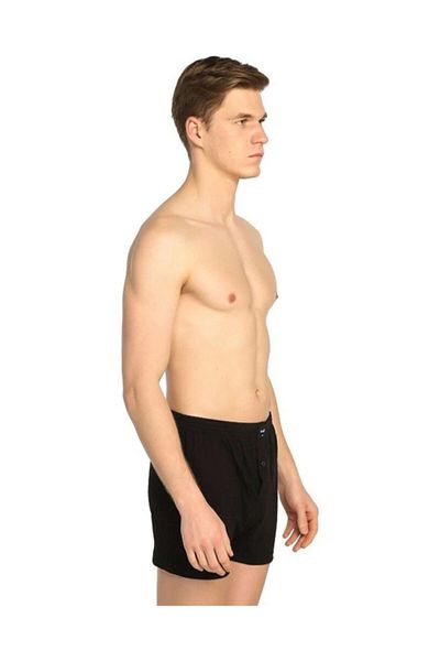 Tutku Men's Combed Cotton Boxers - Pack of 4 - Black