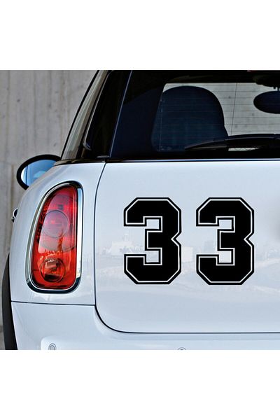 New Jargon Autocolant pentru numărul de 33 de conturi exterioare 35 cm - negru