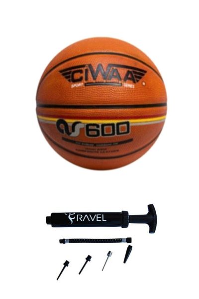 CIWAA Λαστιχένια μπάλα μπάσκετ Νο 6 + Αντλία