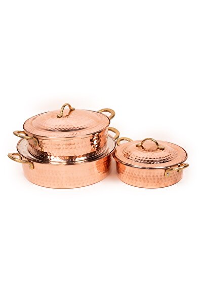 Handygoo Dövme Bakır Tencere Seti