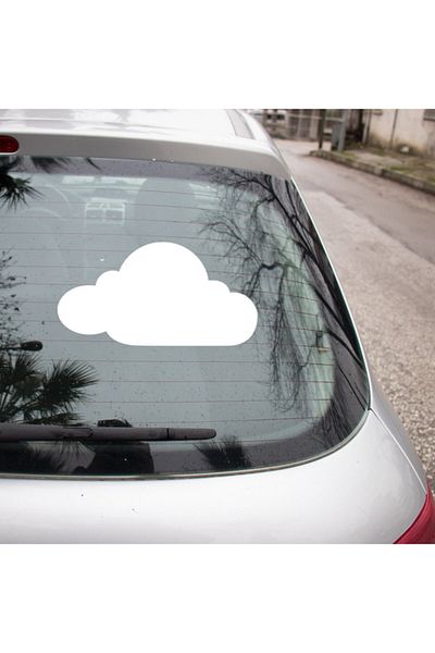 New Jargon Ploaie Soare Vreme Cer Nor Autocolant Lipire 35cm - Alb