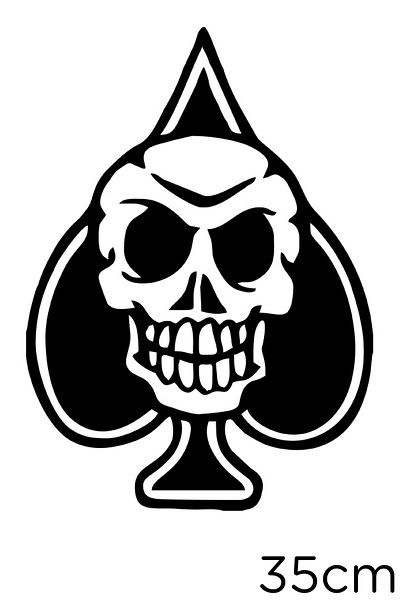 MIGNATIS Autocolant pentru mașină Heart Pastor And Skull 35cm - Negru