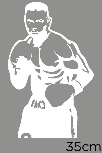 MIGNATIS Autocolant celebru boxer Muhammad Ali Lipire 35cm - Alb