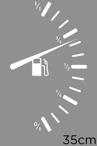 MIGNATIS Autocolant pentru indicatorul de benzină 35 cm - alb