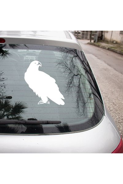 MIGNATIS Autocolant Born to Turn Back Eagle 45cm - Alb