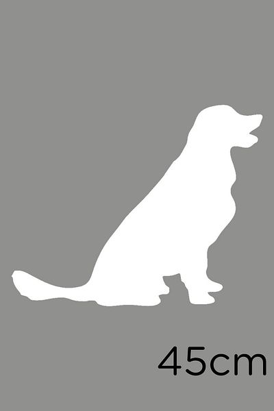 MIGNATIS Autocolant Golden Dog Etichetă Lipire 45cm - Alb