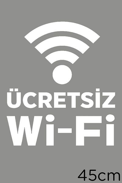 MIGNATIS Autocolant cu pictogramă Wifi gratuită 45 cm - alb