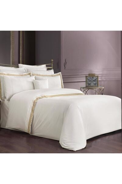 Sarev Percale Pamuk Saten Çift Kişilik Nevresim Takımı Rabino V3