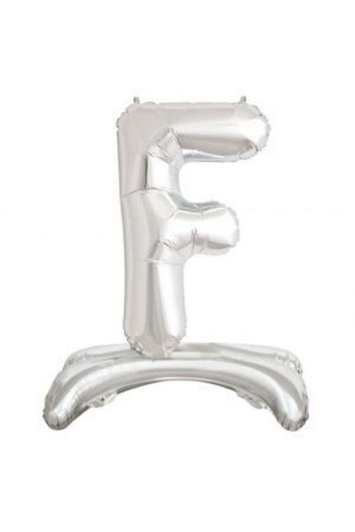 parti sürprizi Standing Silver Letter F Foil Balloon