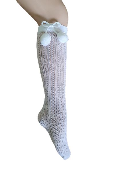 Daymod Παιδικές κάλτσες μέχρι το γόνατο Fairy Pompom Mesh