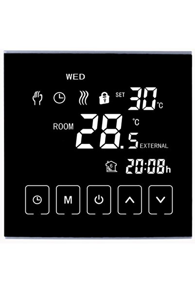 Hexa Controls Yerden Isıtma Sistemleri Ankastre Oda Termostatı, Haftalık Programlı