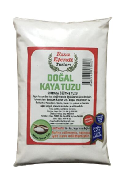 Rıza Efendi Tuzları Çankırı Doğal Kaya Tuzu Ince Rafine Edilmemiş 1 Kg
