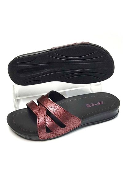 Ceyo 9942-1 Papuci ortopedici pentru femei model Anatomical Claret Red