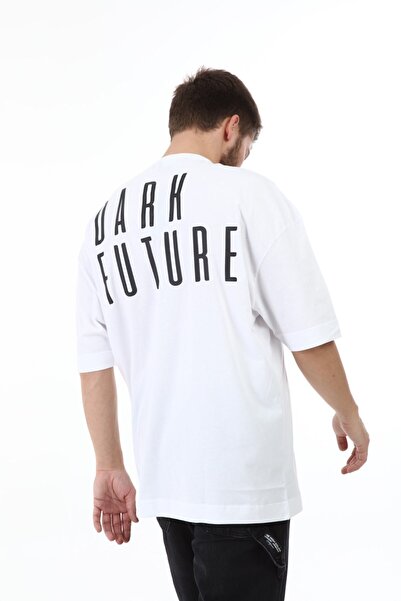 FUWEAR Men's White Short Sleeve Tshirt