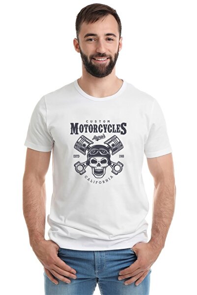 QIVI Tricou tricotat pentru bărbați, alb, imprimat, pentru repararea costumul...