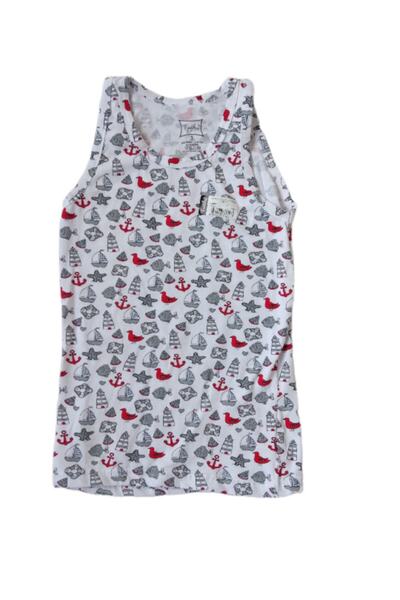 Tutku 5-6 Yaş Erkek Çocuk Geniş Askılı Baskılı Atlet 3 Lü