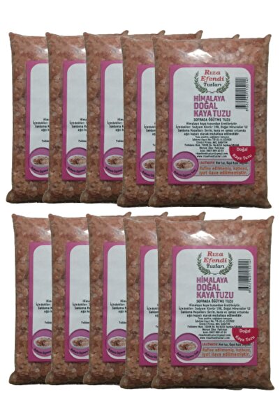 Rıza Efendi Tuzları Himalaya Doğal Kaya Tuzu Pembe Iri Granül 10 Kg