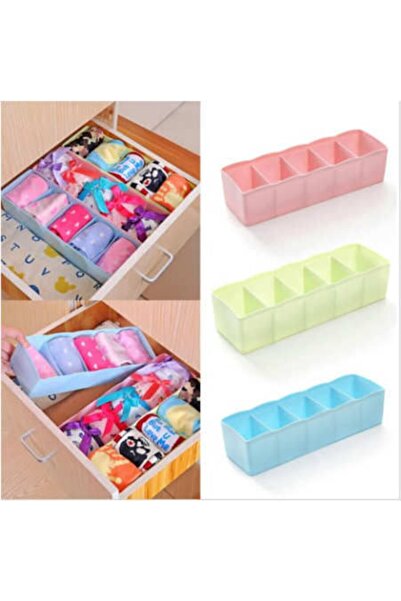 CMT 5 Bölmeli Çekmece Düzenleyici Çoraplık Kravat Şal Çorap Çekmece Organizer...