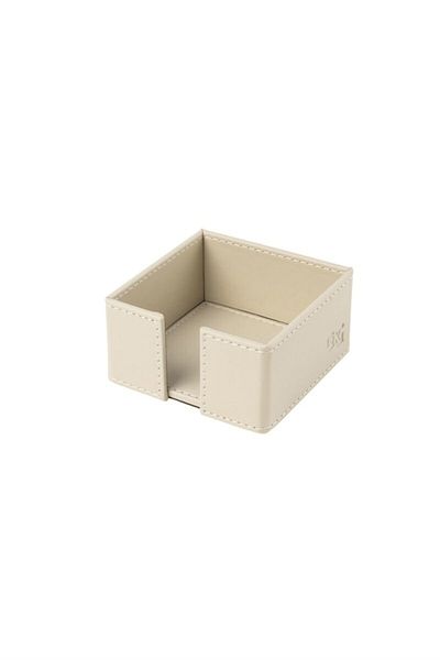 2K Cube Notepad Holder Artificial Leather Desktop 10x10x5 Cm