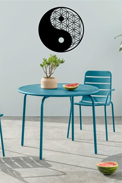 Flower of Life Yin Yang Wall Decor - Ornament, Wooden Decorative Painting