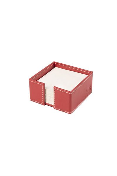 2K Държач за тефтерче тип куб, изкуствена кожа, настолен, 10x10x5 см