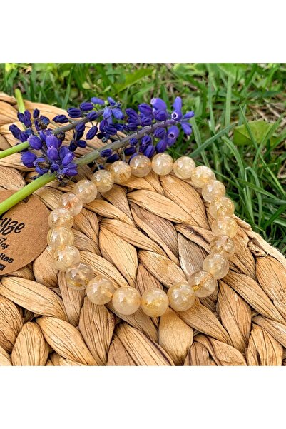 AYZE DOĞALTAŞ Gold Rutilli Kuvars Bileklik