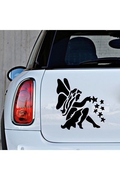 MIGNATIS Autocolant de perete pentru vehicule Angel And Stars 35cm - Negru