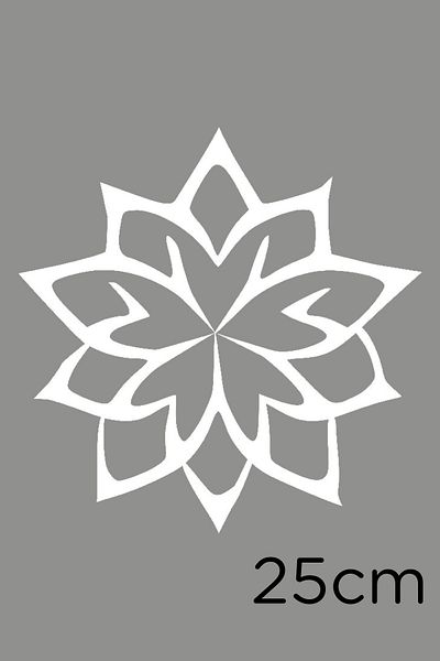 MIGNATIS Autocolant cu model Mandala cu zece frunze 25cm - Alb