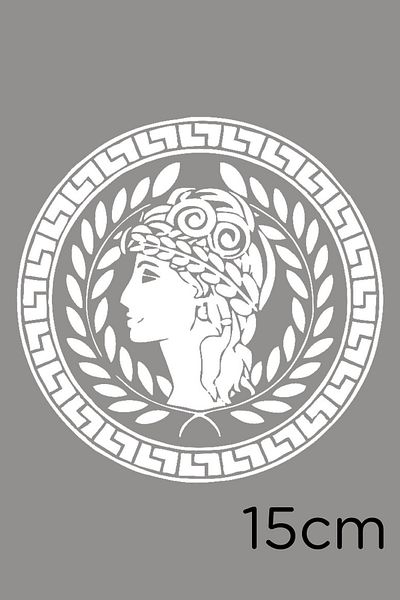 MIGNATIS Păstrarea icoanei albinelor grecești și autocolant pentru femeie încoronată 15 cm - alb