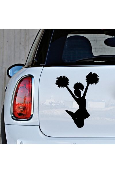 MIGNATIS Autocolant Fată Pompon care sări cu fustă legată de păr 25cm - Negru