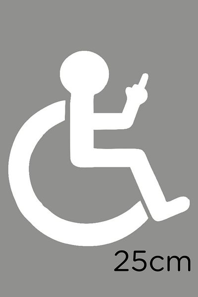 MIGNATIS Semnul de lipire pentru persoanele cu dizabilități care trag cu mâna 25cm - alb