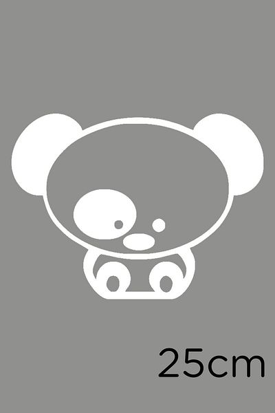 MIGNATIS Autocolant Panda drăguț cu ochi pete 25cm - alb
