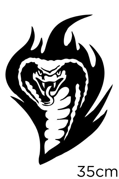 MIGNATIS Lipire autocolant Cobra Snake cu efect de foc 35cm - Negru