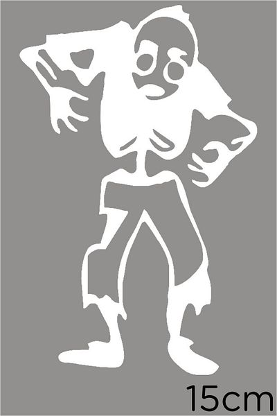 MIGNATIS Autocolant de lipire Zombie Family Dad 83 15cm - Alb
