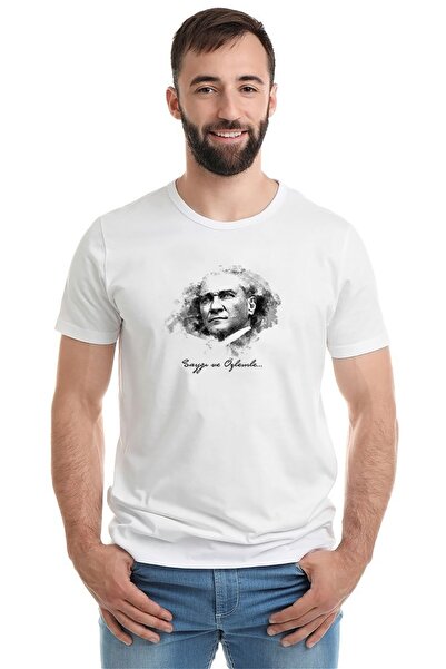 QIVI Ulu Önder Ataturk S poštovanjem i čežnjom Štampano Bela muška Pleteno ma...