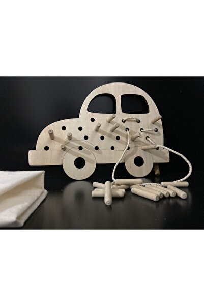 Ankebut Montessori Car Rope and Pin Threading Game