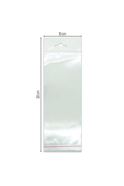 paketlemetezgahı 10*30 Sedefli Askılı (askı Kısmı Beyaz) Bantlı Opp (parlak-ş...