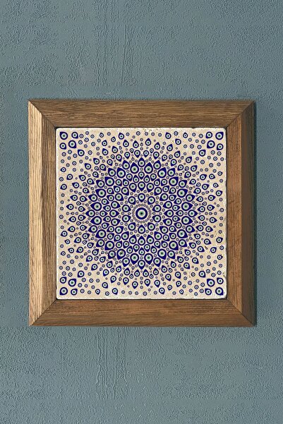 Oscar Stone Decor Masif Çerçeveli Taş Tablo- Duvar Dekoru- 28x28 cm-wall Decor