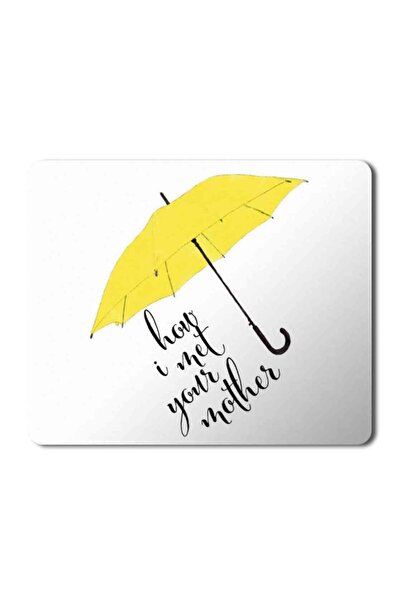 ART HEDİYE Cum am cunoscut mama ta Umbrela galbena Text Mouse Pad Mousepad