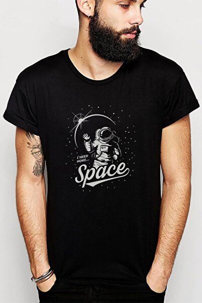 QIVI Astronaut, treba mi više prostora, Štampano crna muška Pleteno majica T-...