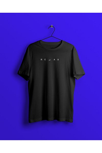 YEACHY Ανδρικό μπλουζάκι Black Relax Printed