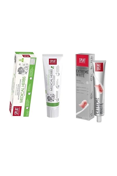 Splat Medıcal Herbs 100 ml + Extreme White 75 ml Toothpaste